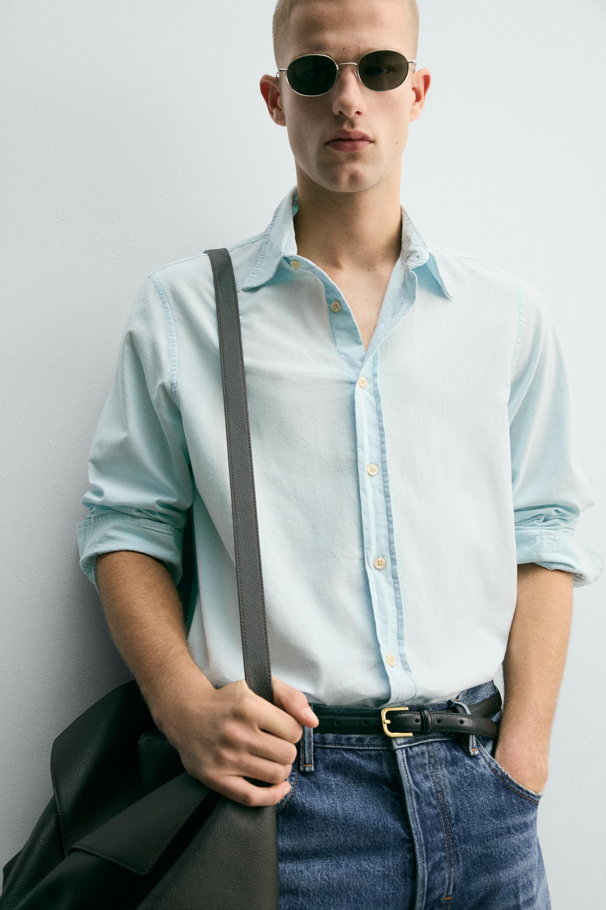 LIGHTWEIGHT COTTON DENIM SHIRT